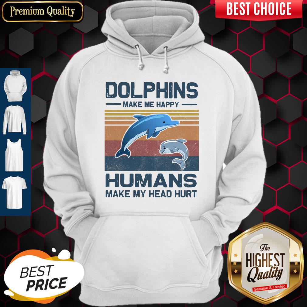 Dolphins Make Me Happy Humans Make My Head Hurt Classic T-Shirt