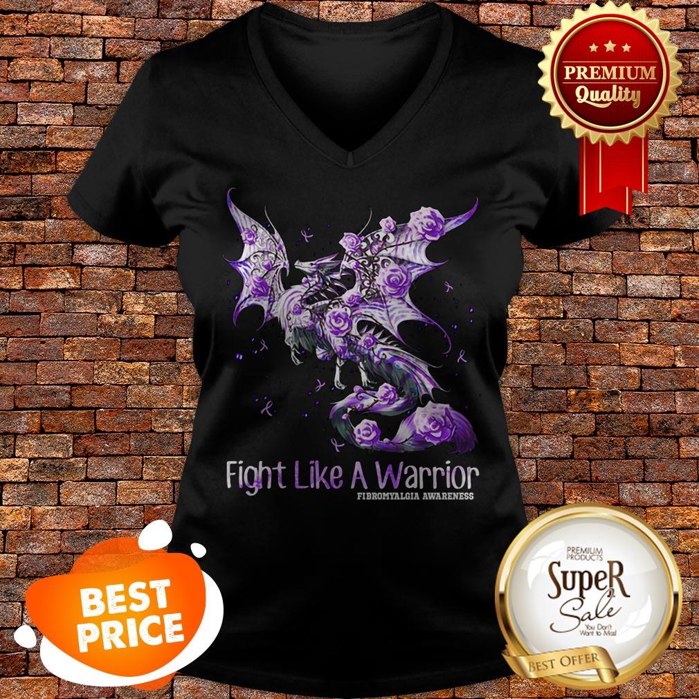 Dragon Fight Like A Warrior Fibromyalgia Awareness Shirt