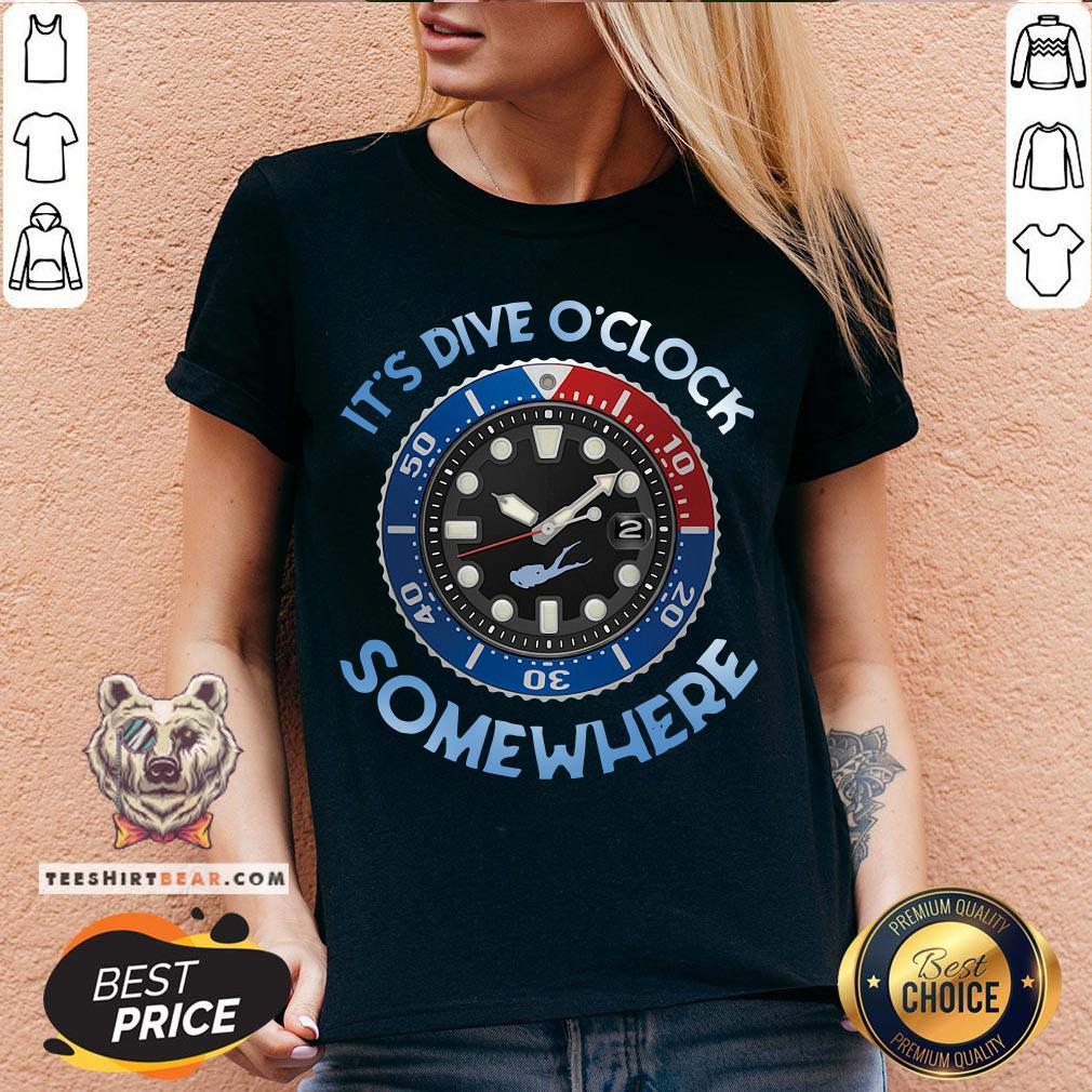 Nice Scuba Diving It's Dive O'clock Somewhere Shirt