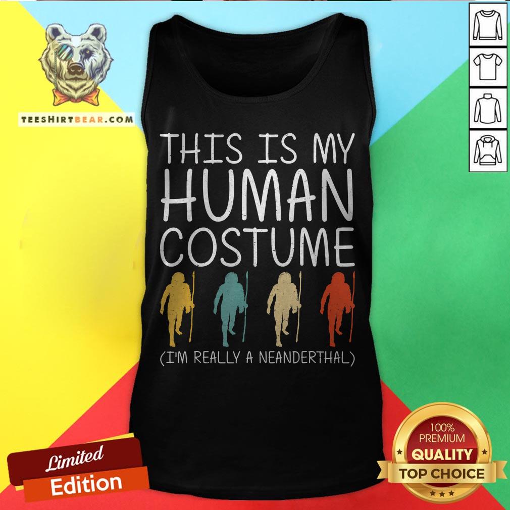 Neanderthal Halloween Human Costume Primate Easy DIY Gift Shirt