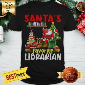 Santa’s Favorite Librarian Christmas Book Lovers Shirt