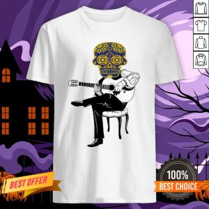 Sugar Skull Playing Guitar Day Of The Dead Shirt