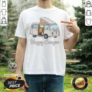 Pretty Felpa Con Cappuccio Happy Camper Shirt