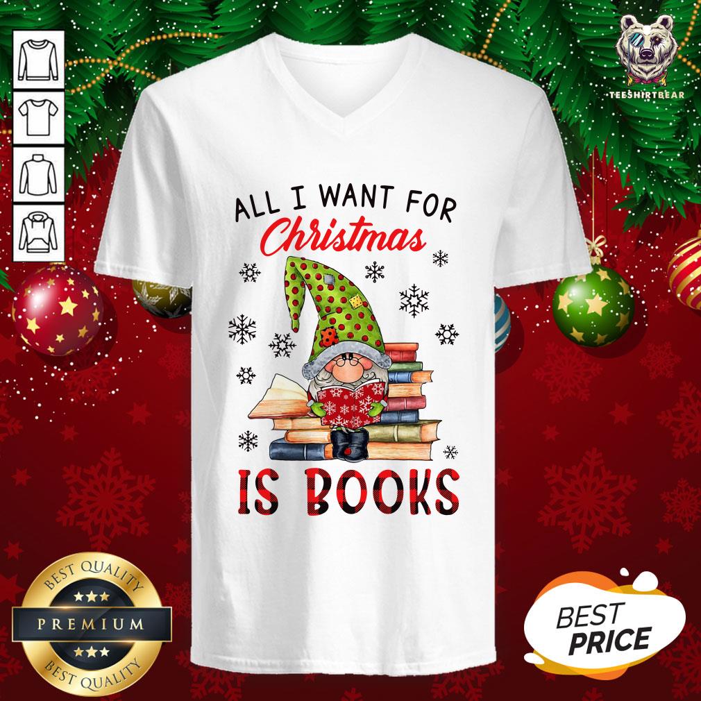 Funny All I Want For Christmas Is Books Shirt