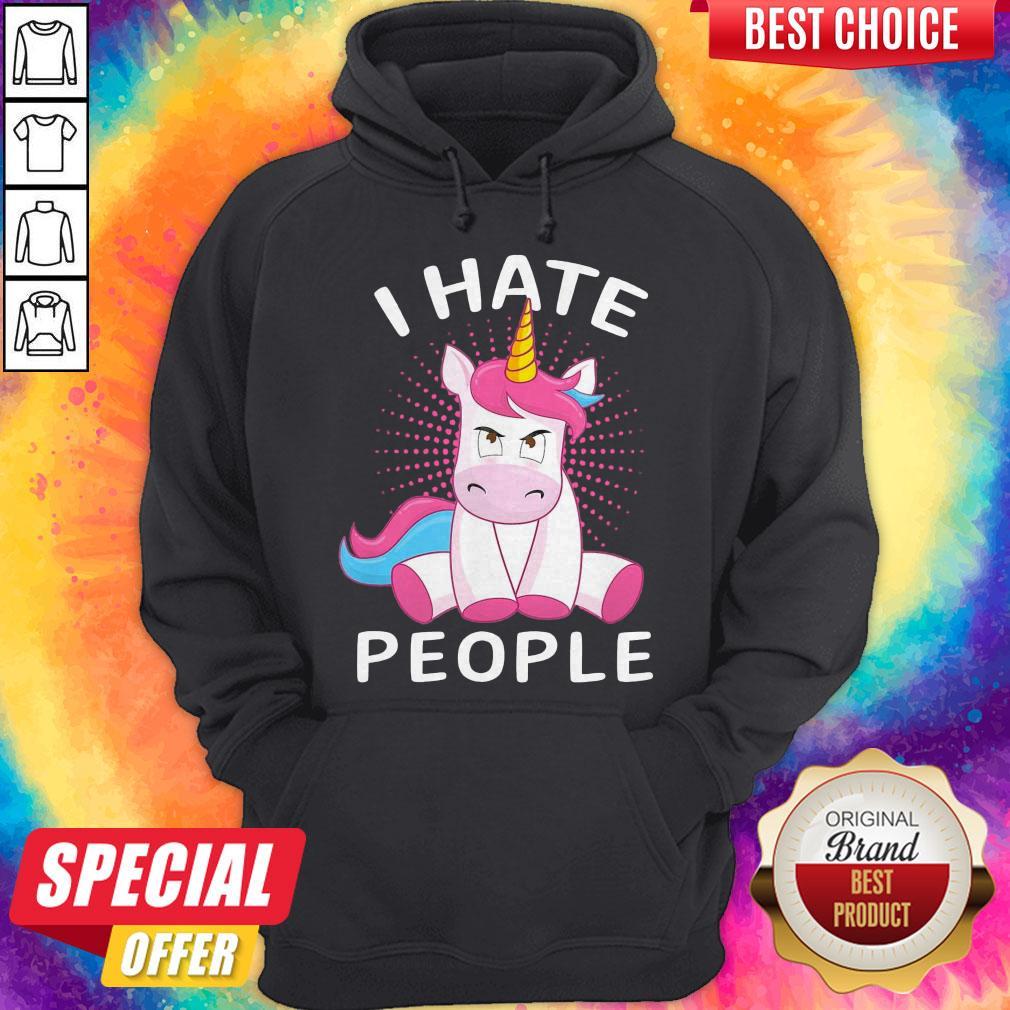 Funny Baby Unicorn I Hate People Shirt