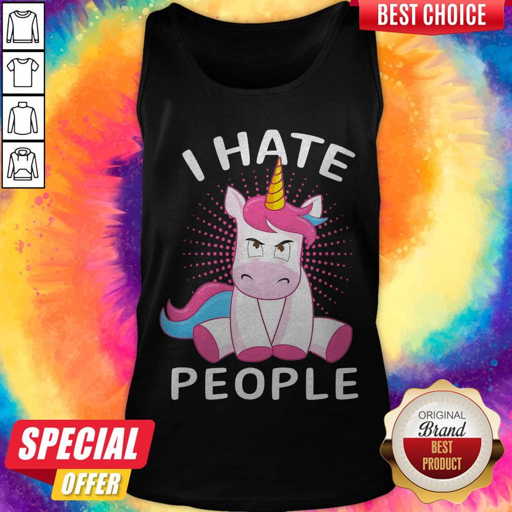 Funny Baby Unicorn I Hate People Shirt