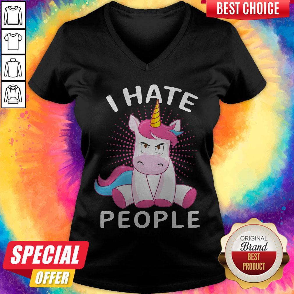 Funny Baby Unicorn I Hate People Shirt