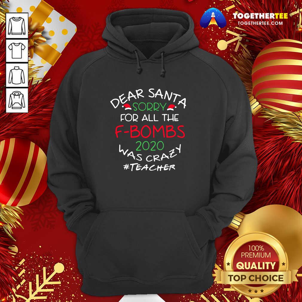 Funny Dear Santa Sorry For All The F-bombs 2020 Was Crazy Teacher Life Shirt