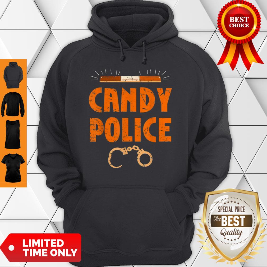 Funny Halloween Costume Candy Police Fun Pumpkin Policeman Uniform Shirt