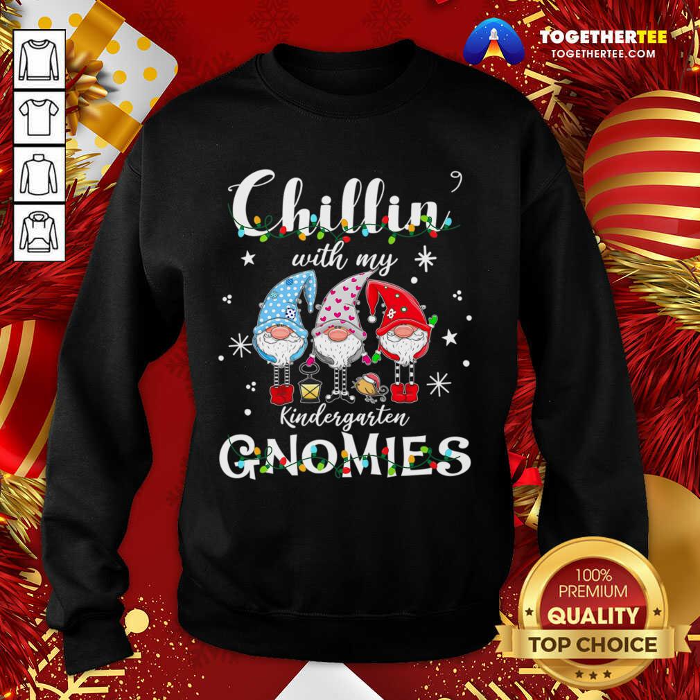 Good Christmas Santa Gnomies Apparel Chilling With Kindergarten Shirt
