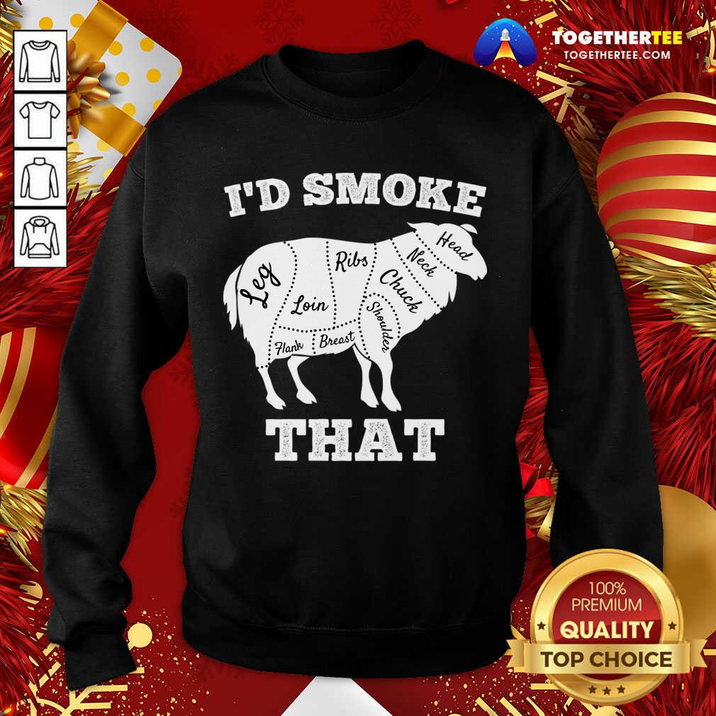 Good I'd Smoke That Lamb Funny Grilling Party Saying Vintage T-Shirt
