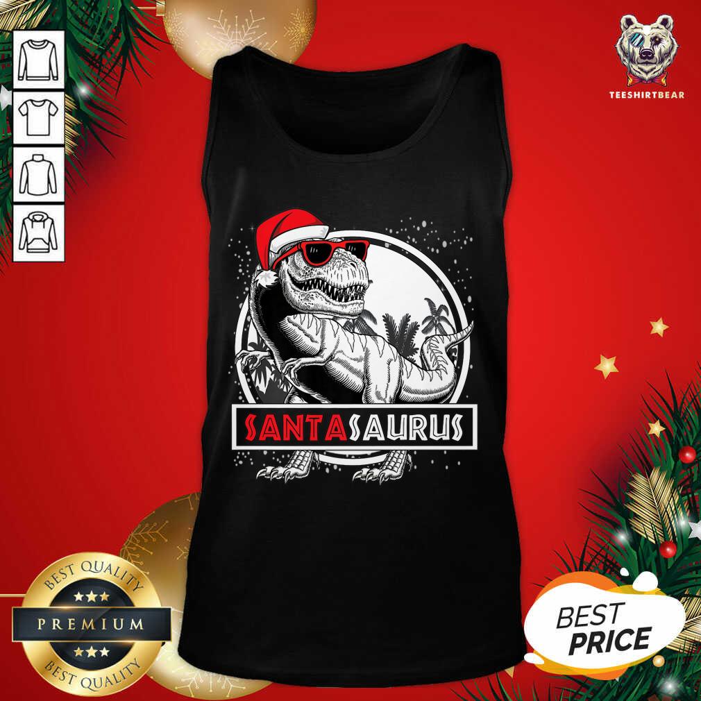 Good Santasaurus Funny Dinosaur Christmas T-Shirt