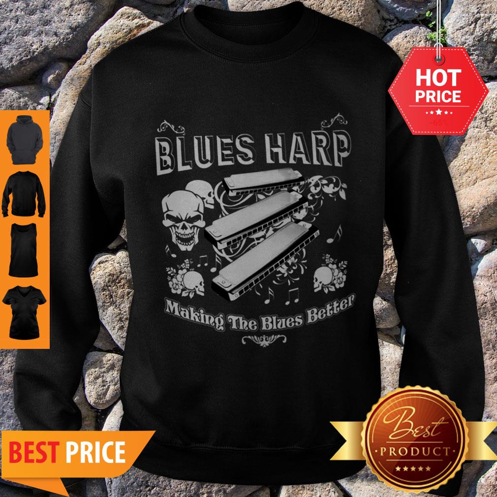 Good Skull Blue Harp Making The Blues Better Shirt