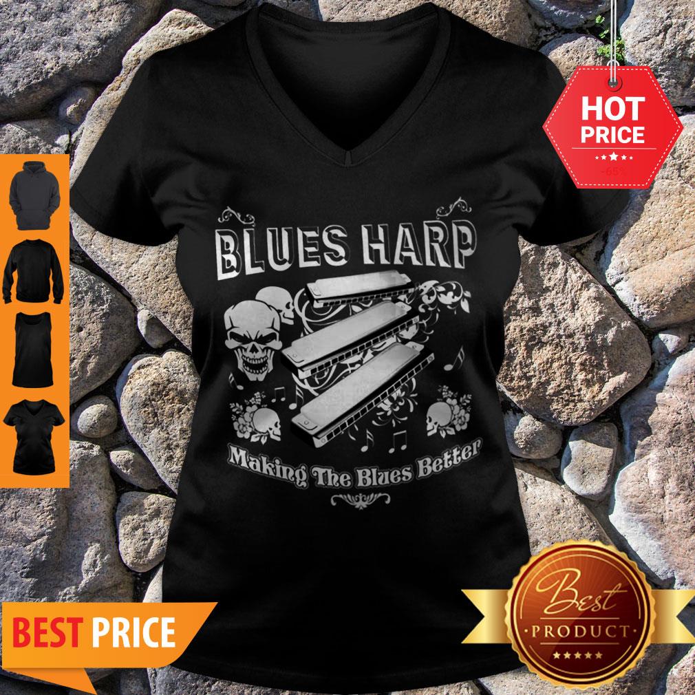 Good Skull Blue Harp Making The Blues Better Shirt