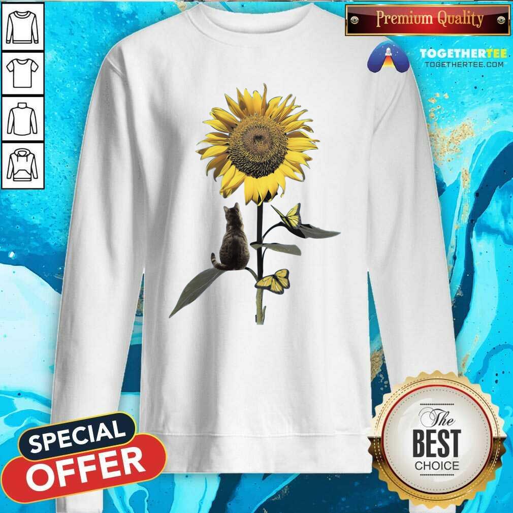 Grateful Cat And Sunflower Shirt