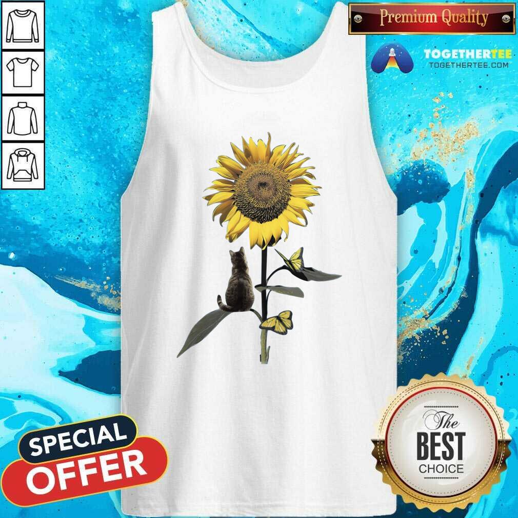 Grateful Cat And Sunflower Shirt