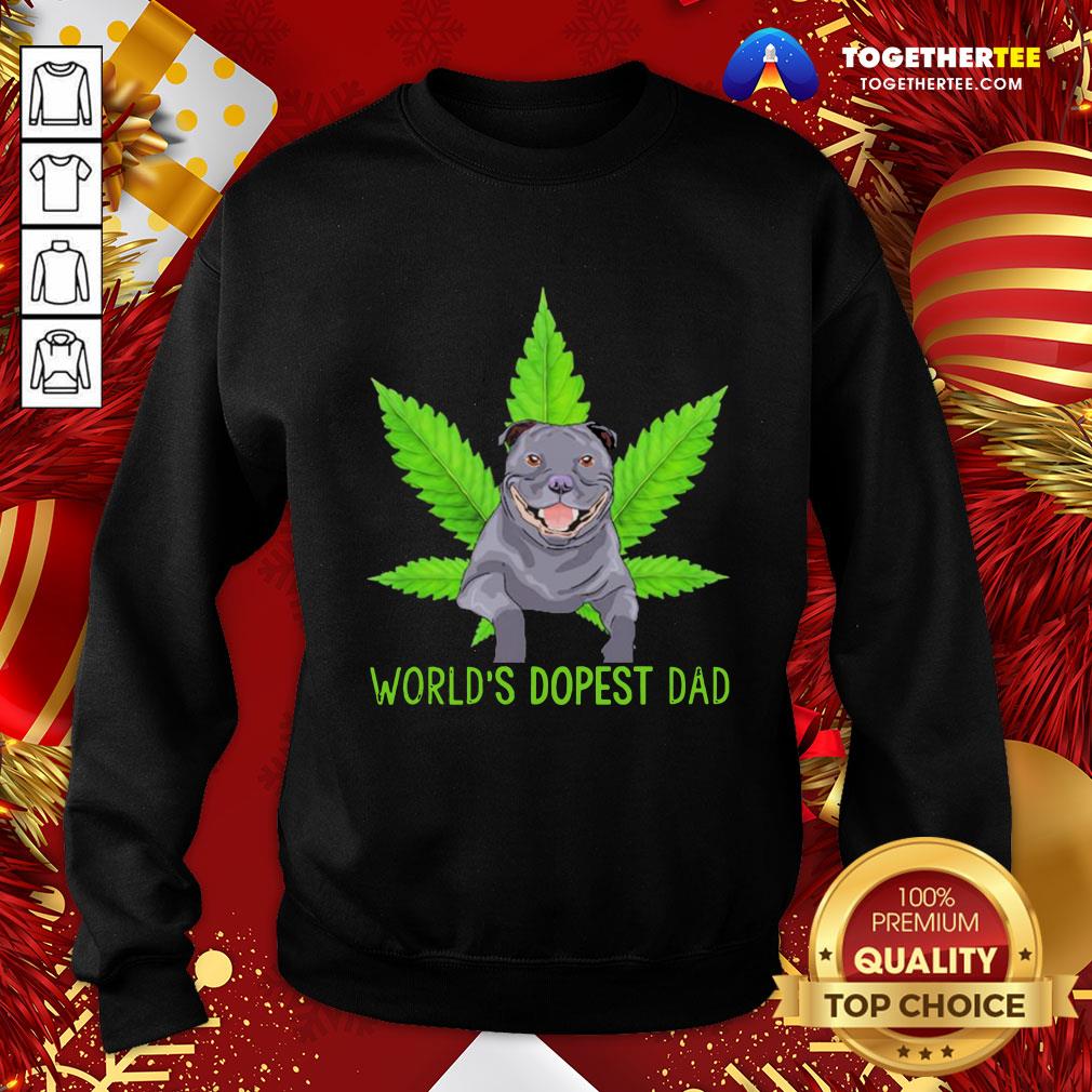 Great Weed Pitbull World’s Dopest Dad Shirt