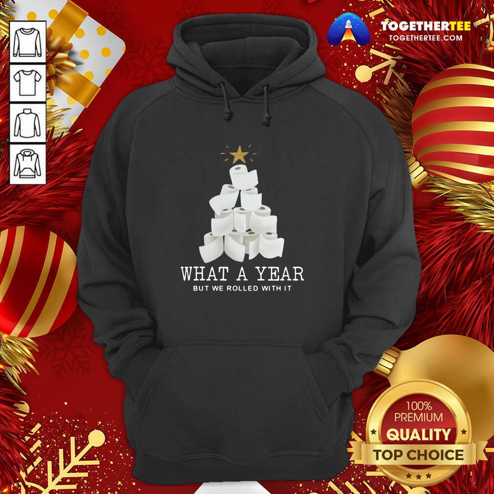 Great What A Year But We Rolled With It Toilet Paper Christmas Tree Shirt