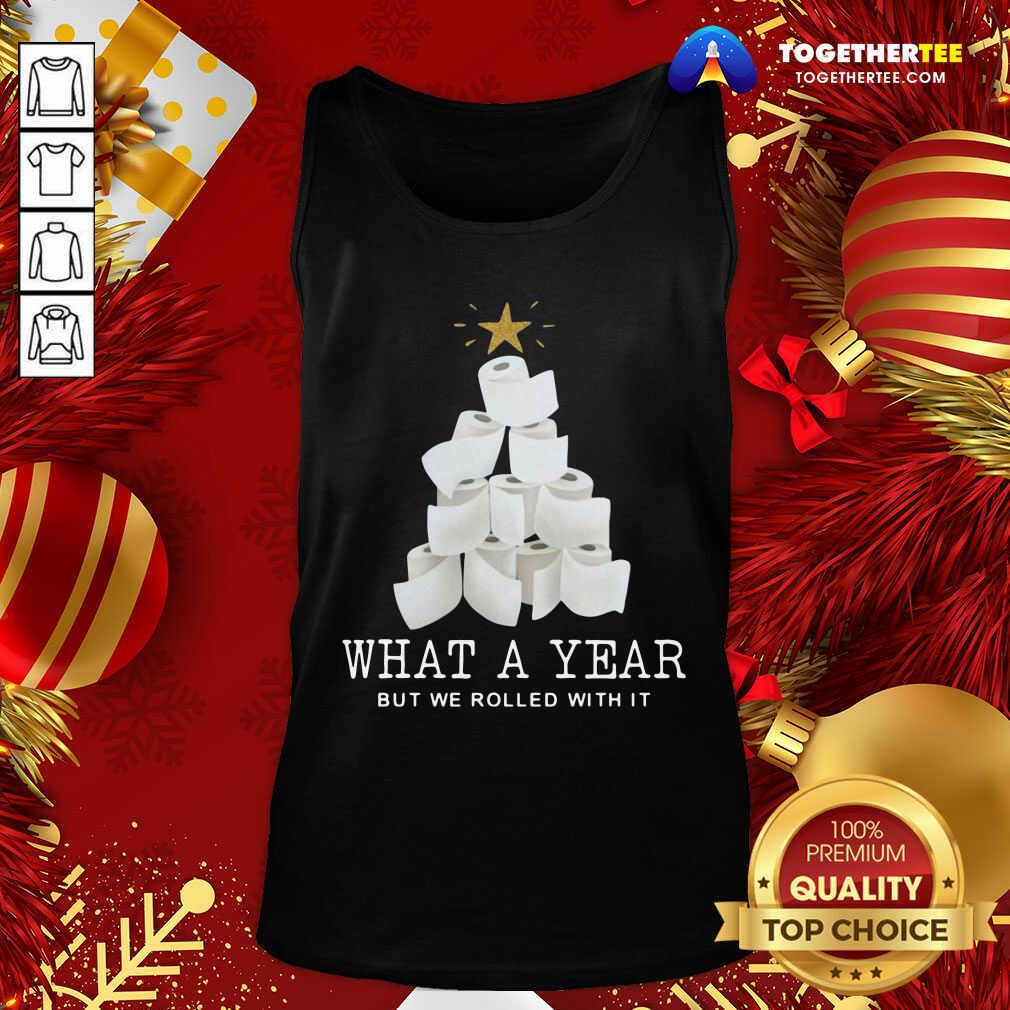 Great What A Year But We Rolled With It Toilet Paper Christmas Tree Shirt