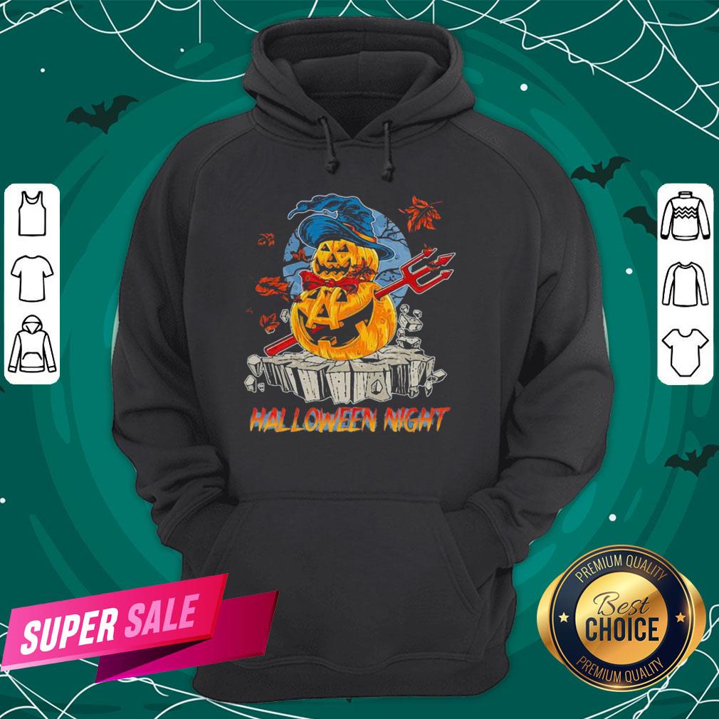 Halloween Night Viking Pumpkins Maple Leaves Shirt