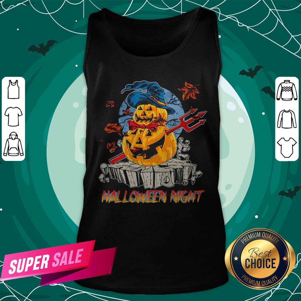 Halloween Night Viking Pumpkins Maple Leaves Shirt