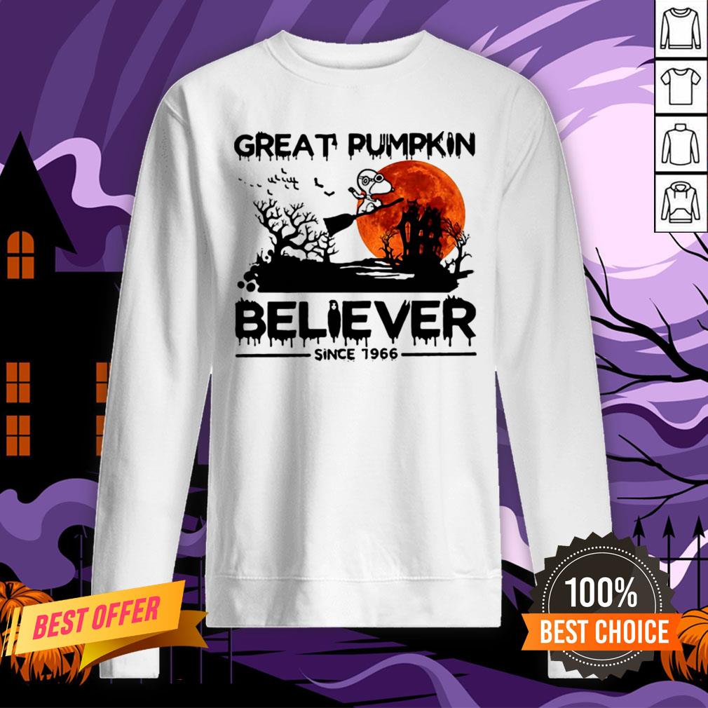 Halloween Snoopy Great Pumpkin Believer Since 1966 Sunset Shirt