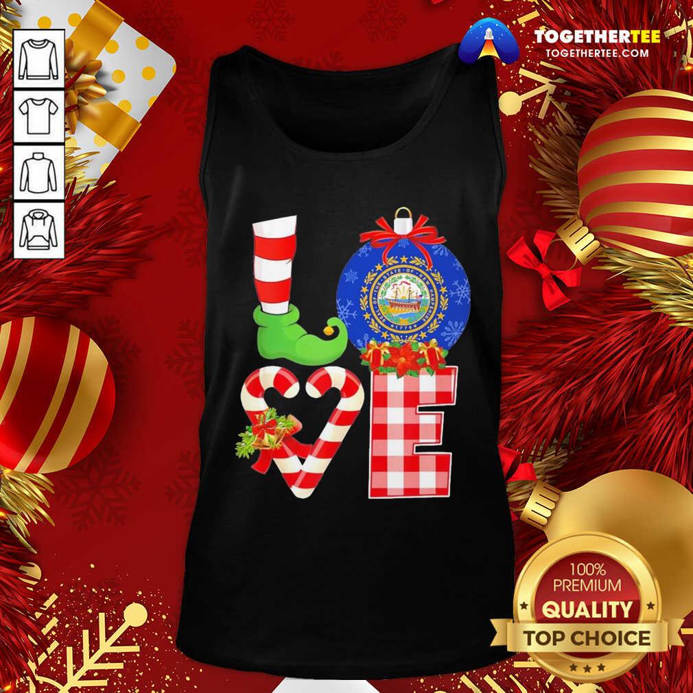 Happy Elf Love Seal Of The State Of Hampshire 1776 Christmas Shirt