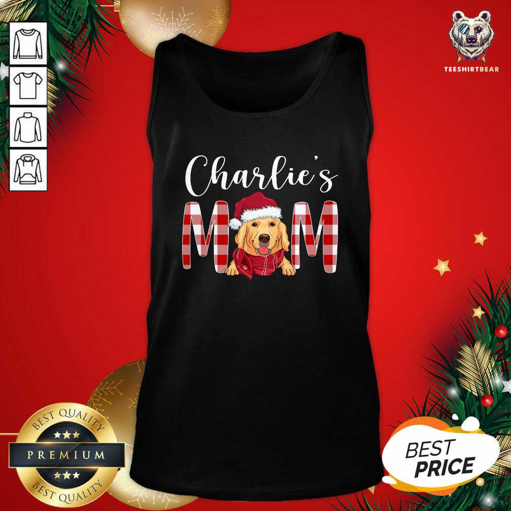 Happy Golden Retriever Charlie’s Mom Christmas Shirt