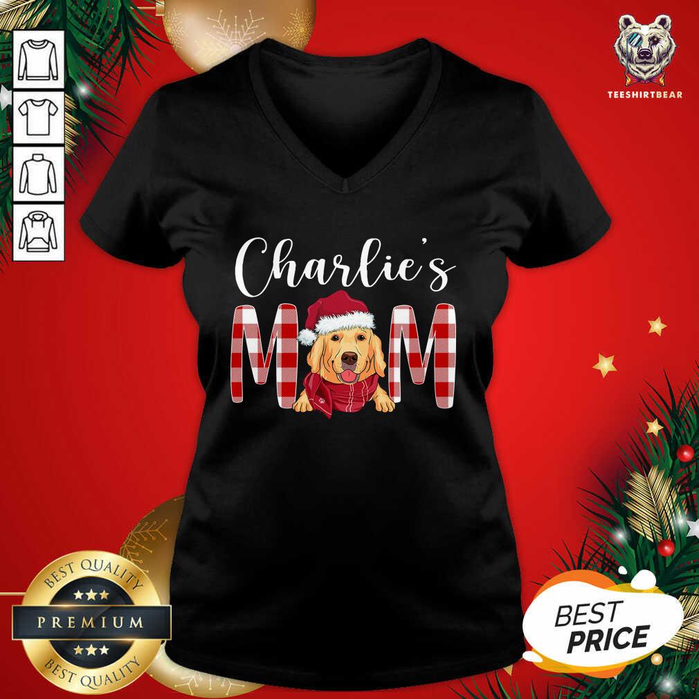 Happy Golden Retriever Charlie’s Mom Christmas Shirt