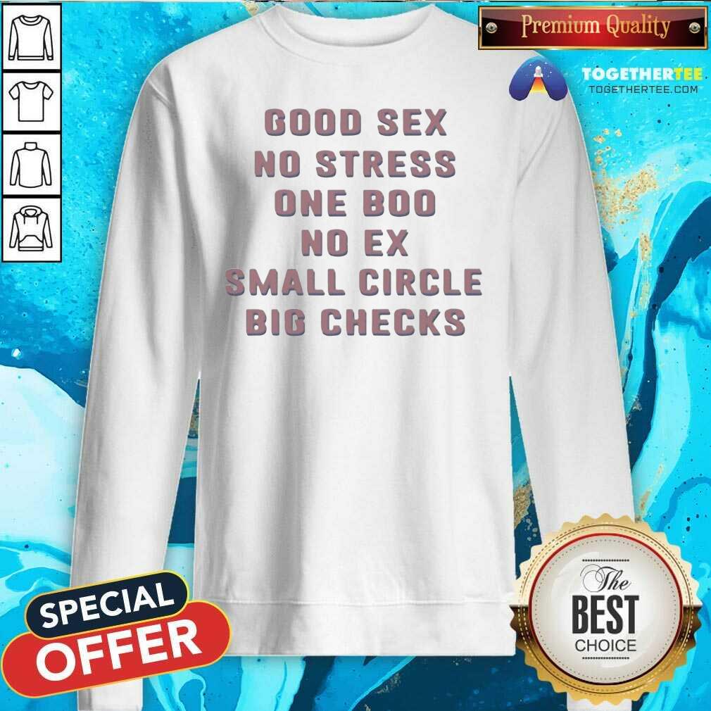 Happy Good Sex No Stress One Boo No Ex Small Circle Big Checks Shirt