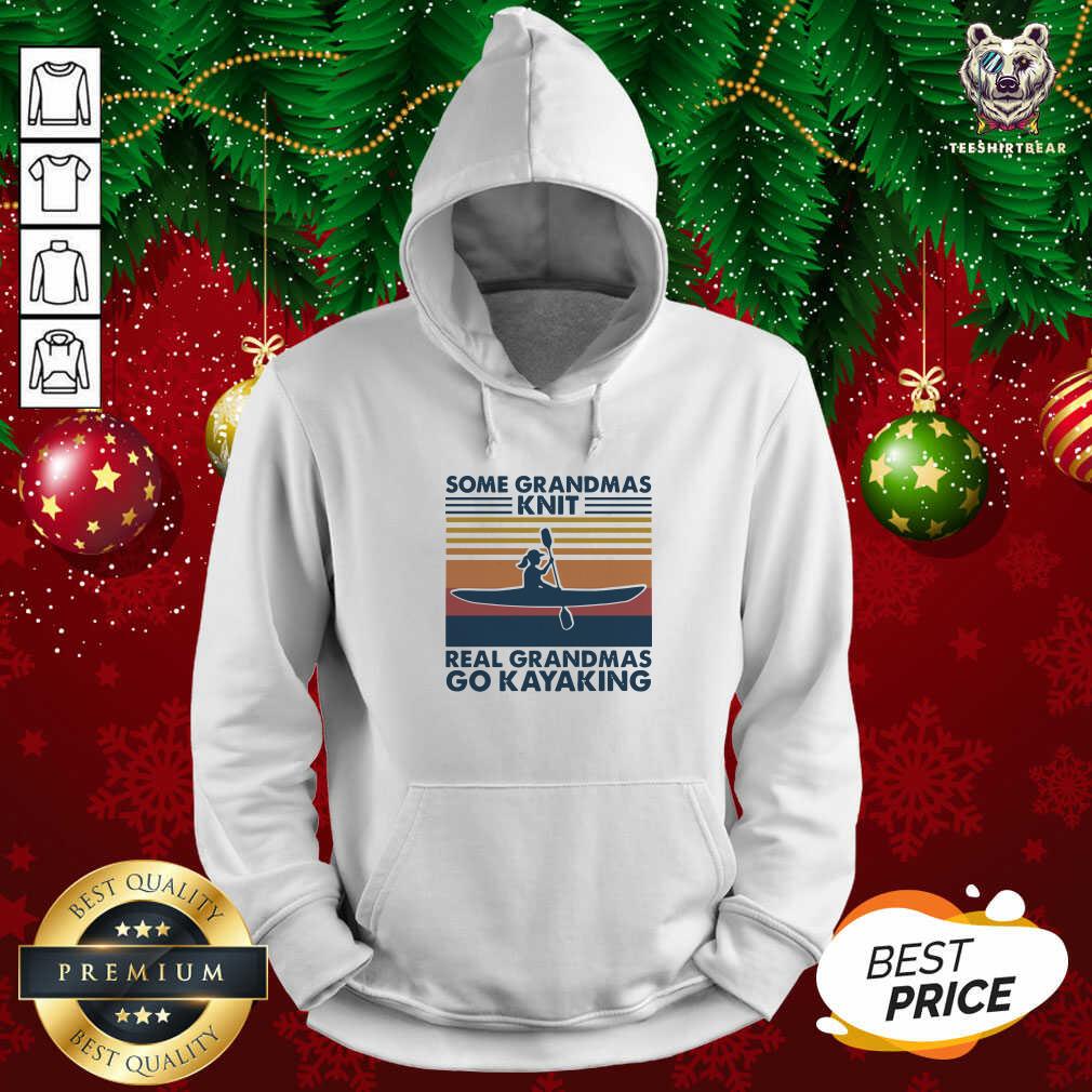 Happy Some Grandmas Knit Real Grandmas Go Kayaking Vintage Shirt