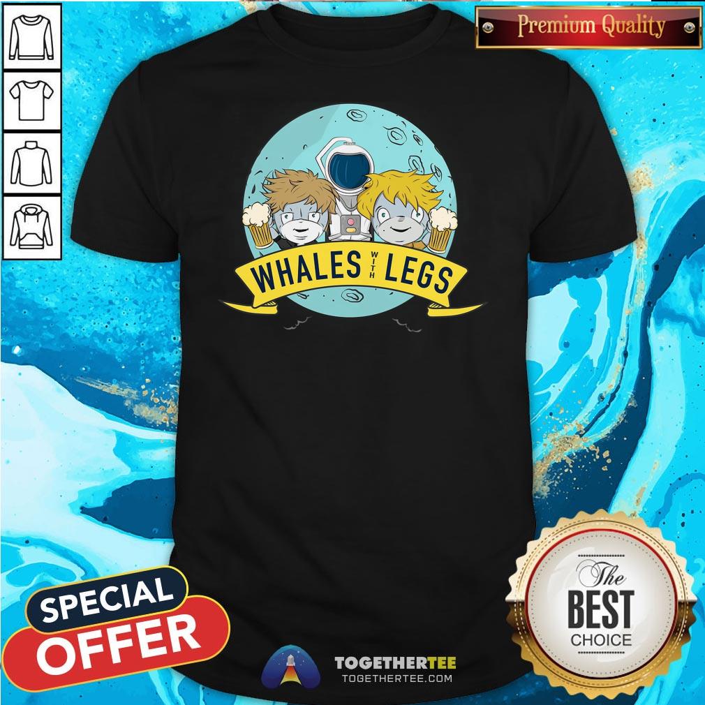 Happy Whales With Legs Illustration Shirt