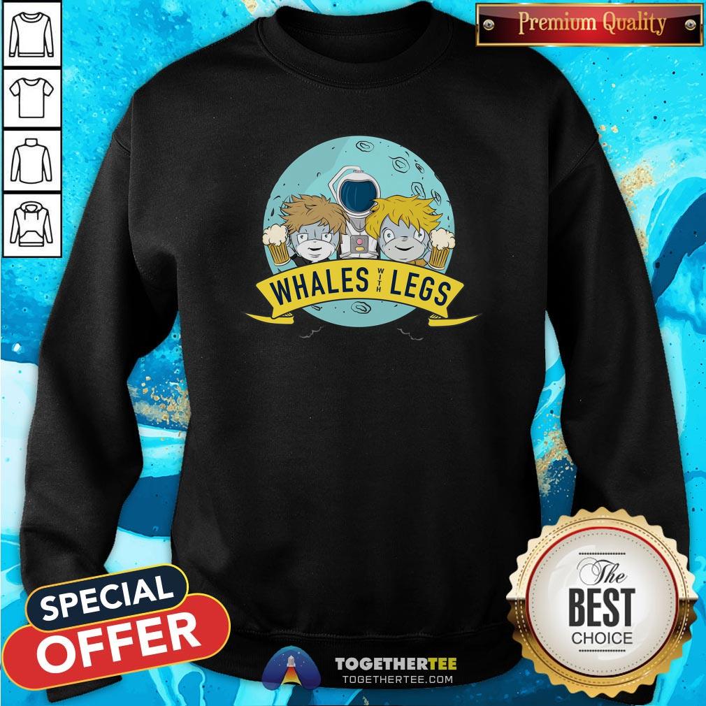 Happy Whales With Legs Illustration Shirt