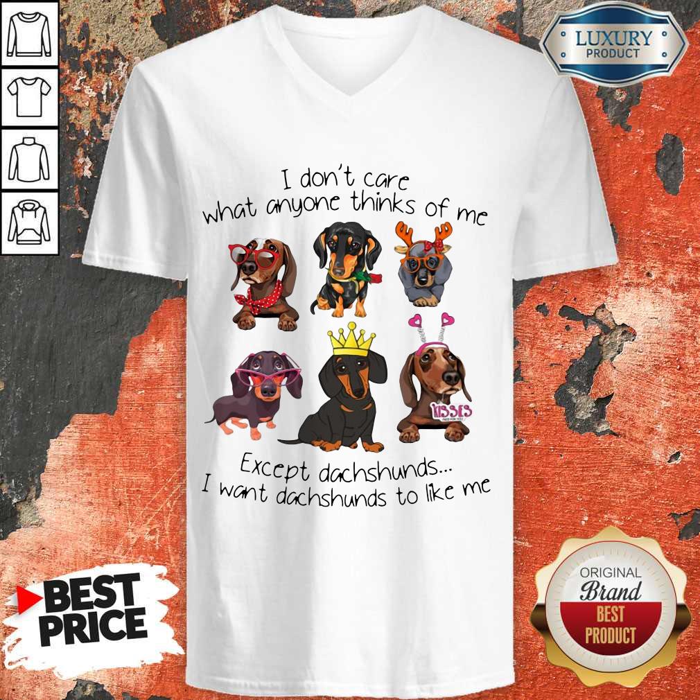 I Don't Care What Anyone Thinks Of Me Except Dachshunds Shirt