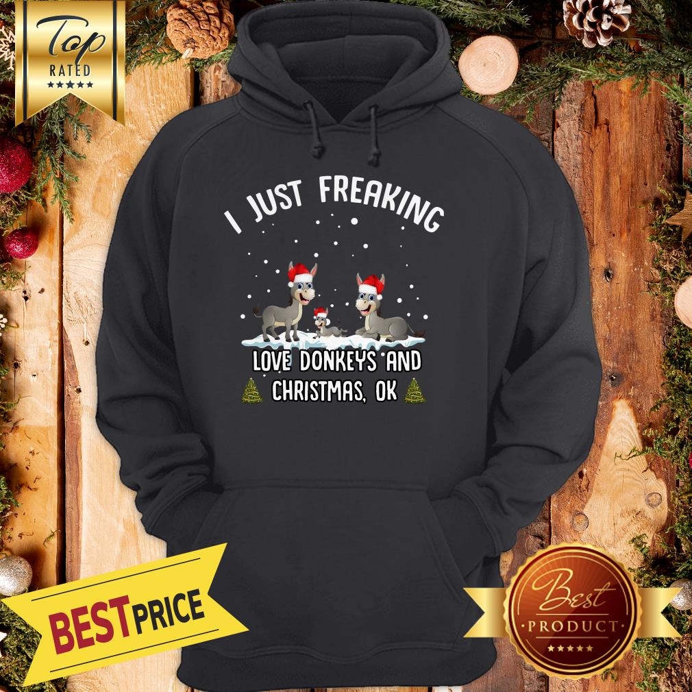 I Just Freaking Love Donkeys And Christmas Shirt