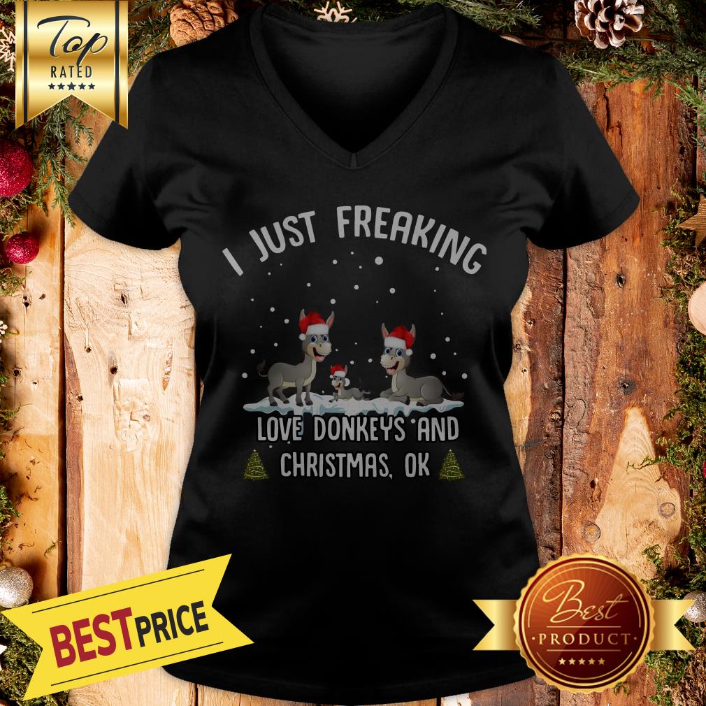 I Just Freaking Love Donkeys And Christmas Shirt