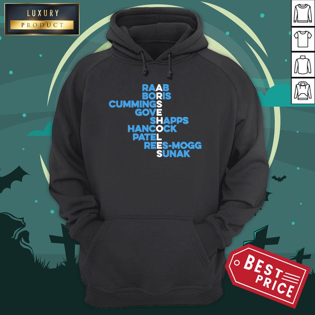 Raab Boris Cummings Gove Shapps Hancock Patel Reesmogg Sunak Shirt