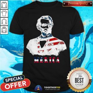 Abraham Lincoln 4th Of July American USA Flag T-Shirt