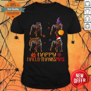 Pretty Rottweiler Happy Hallothanksmas Shirt