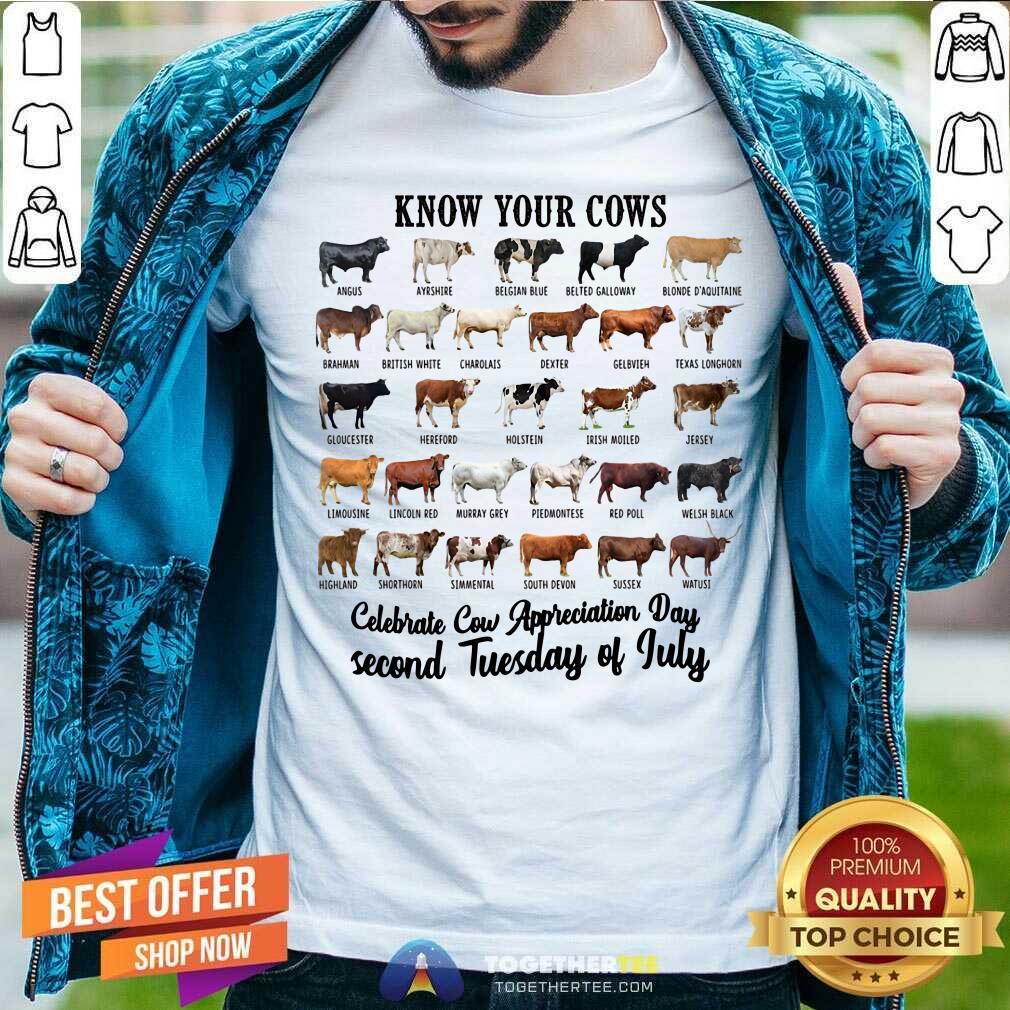 Know Your Cows Tuesday Of Juuly Shirt