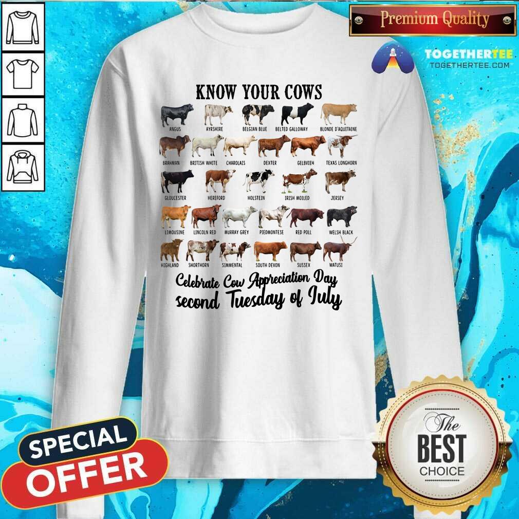 Know Your Cows Tuesday Of Juuly Shirt