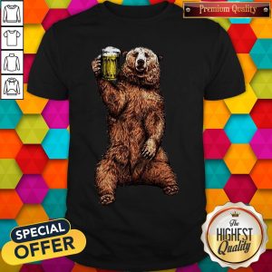 Top Bear Drinking Beer Shirt