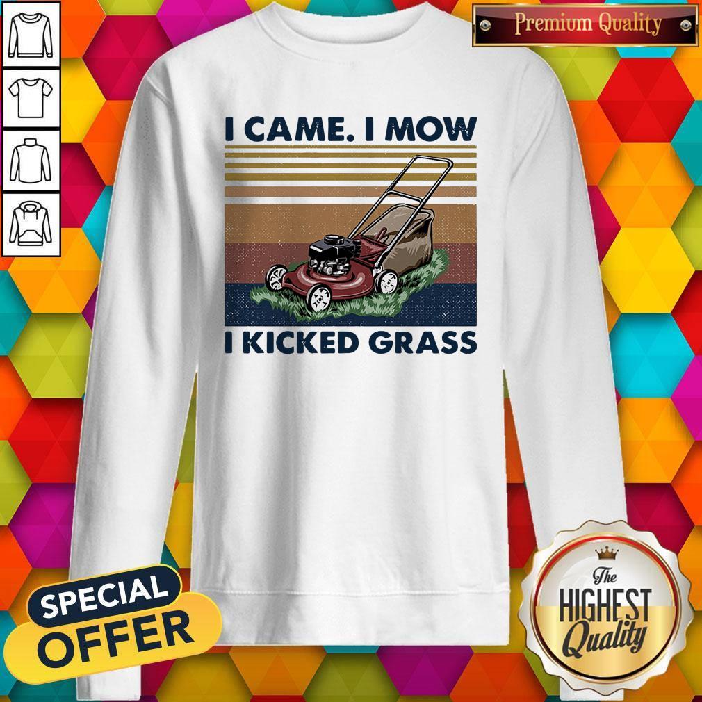 Lawn Mower I Came I Mow I Kicked Grass Vintage Shirt