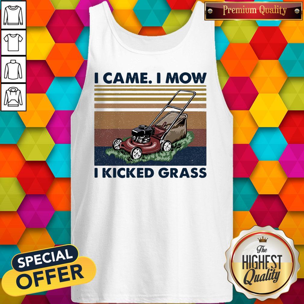 Lawn Mower I Came I Mow I Kicked Grass Vintage Shirt