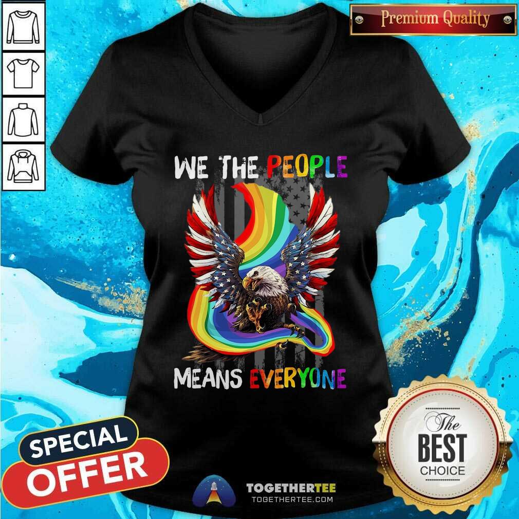 LGBT Eagle American Flag We The People Means Everyone Shirt