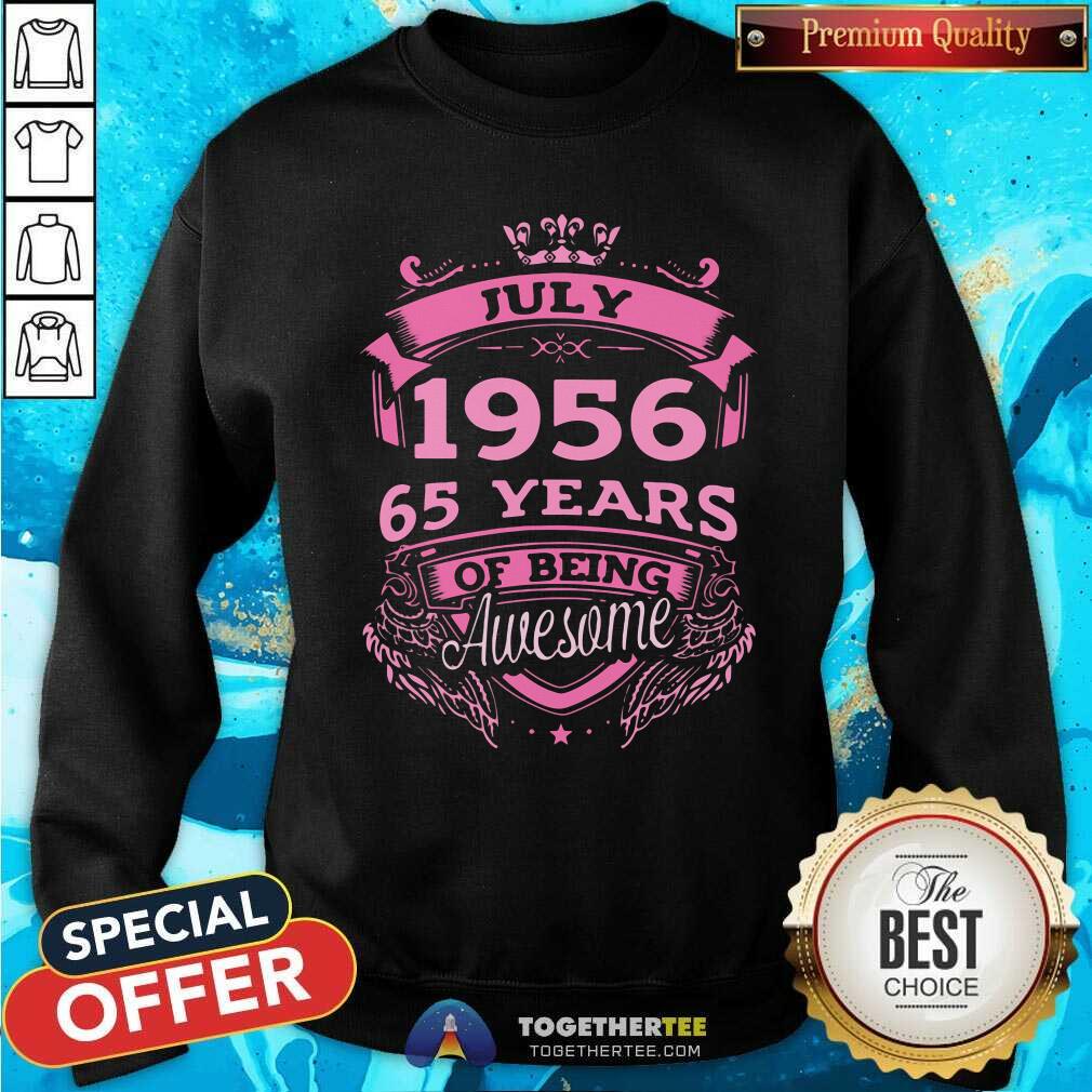 Lovely July 1956 65 Years Of Being Awesome Shirt
