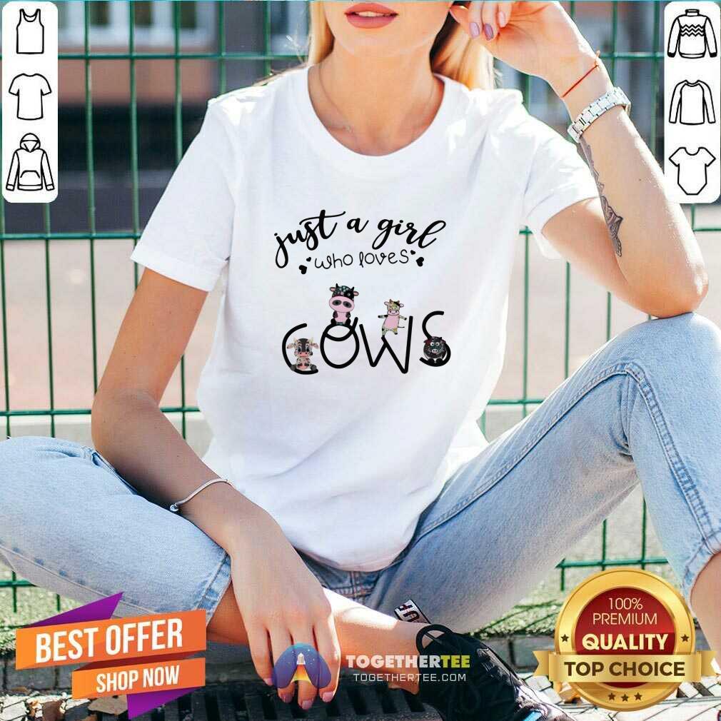 Lovely Just A Girl Who Love Cows Shirt