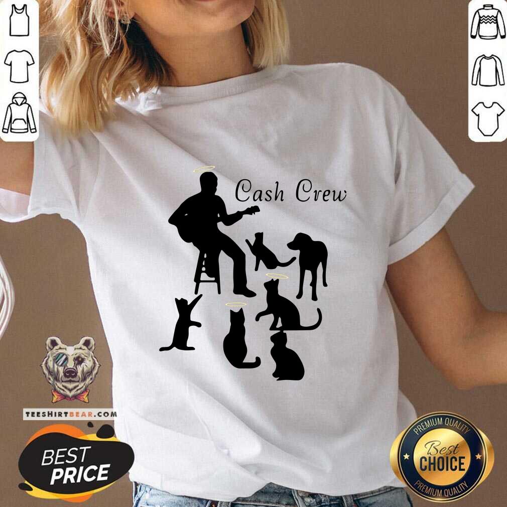 Lovely Man Play Guitar And Cat Cash Crew Shirt