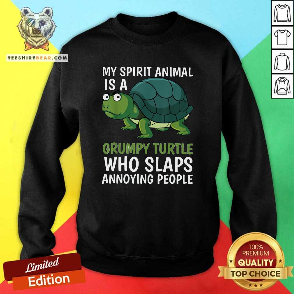 Lovely My Spirit Animal Is Grumpy Turtle Cartoon Shirt