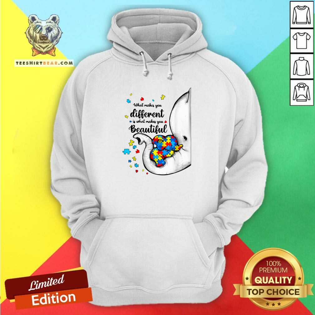 Lovely What Makes You Different Elephant Autism Shirt
